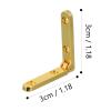 Gold-Tone 90-Degree Zinc Alloy Hinges, 3 x 0.5 cm, 10-Pack view 4