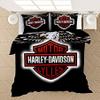 NICHIYO Harley-Davidson Motorcycle Duvet Cover Set, Microfiber, 3D Digital Print view 1