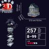 Ravensburger 3D Puzzle 11254 Haunted House at Night with LED Lights view 3