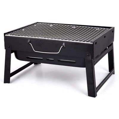 Portable Folding Tabletop Charcoal Grill for Outdoor Use