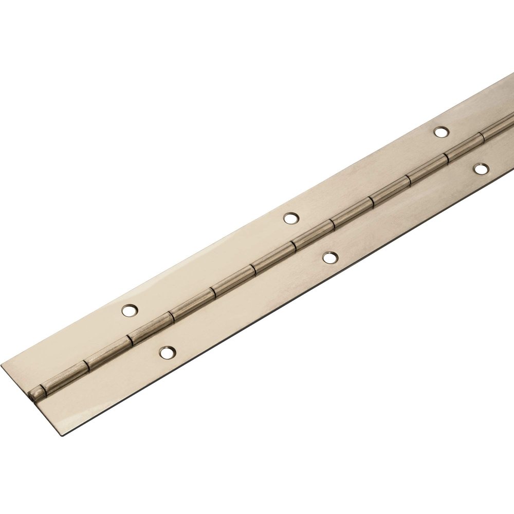 Gedotec Screw-On Piano Hinge, Nickel-Plated Steel, 900 x 32 mm, 1 Piece