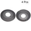 sourcing map Pipe Cover, Decorative, 60–74 mm, PP Plastic, Escutcheon, Black, 4-Pack view 2
