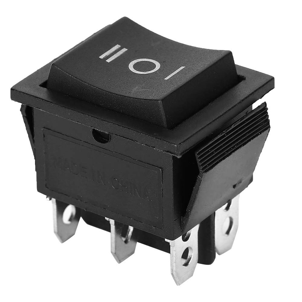 10-Pack Round Rocker Switches, 6-Pin KCD4