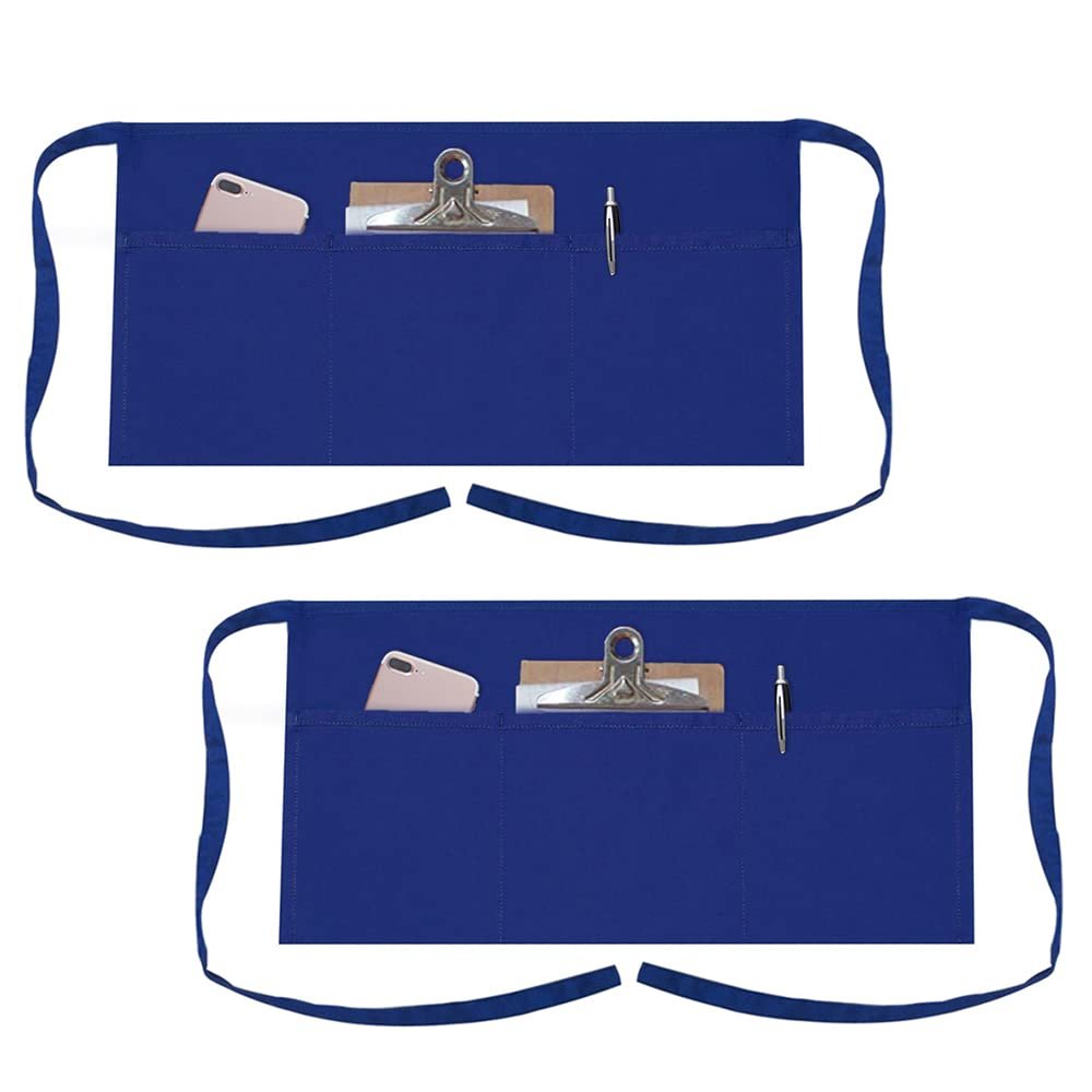 2-Pack Waist Aprons with 3 Pockets