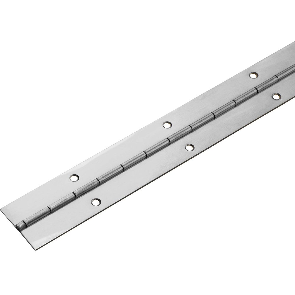 Gedotec Screw-On Piano Hinge | Rolled Door Hinge | Stainless Steel 1.44016 | 1200 x 32 mm | STABILO | Drilled Furniture Hinge | 1 pc. Continuous Hinge
