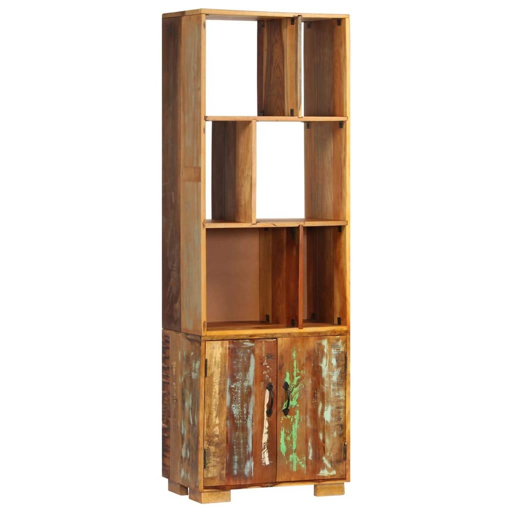 CHAHO Bookshelf, Freestanding Shelf for Living Room, Office or Bedroom, 60 x 35 x 180 cm, Reclaimed Solid Wood