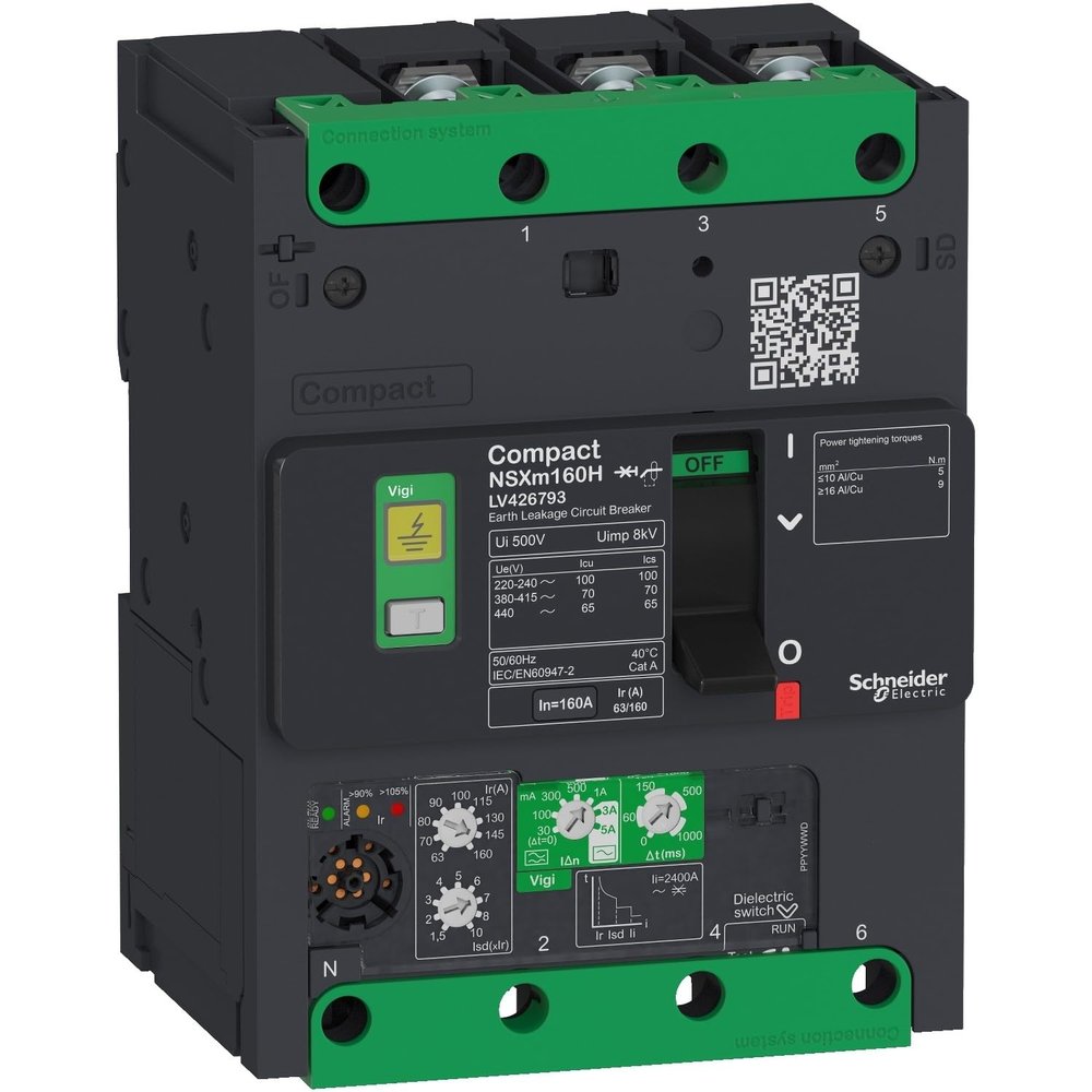 NSXm 25 kA Vigi 160 A 3P Torni Switch