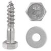 FASTON M8 x 35 mm Hex-Head Wood Screws with Large Washers, A2 Stainless Steel, 20-Pack view 1