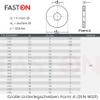 FASTON M8 x 35 mm Hex-Head Wood Screws with Large Washers, A2 Stainless Steel, 20-Pack view 3