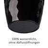 Tymar 2-Pack Flower Pots, Glossy Lightweight Decorative Plastic Planters, Modern Round Shape, 18 cm, Black view 3