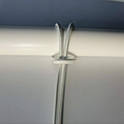 Rubber Bungee Cord, 5 mm, 100 m, White