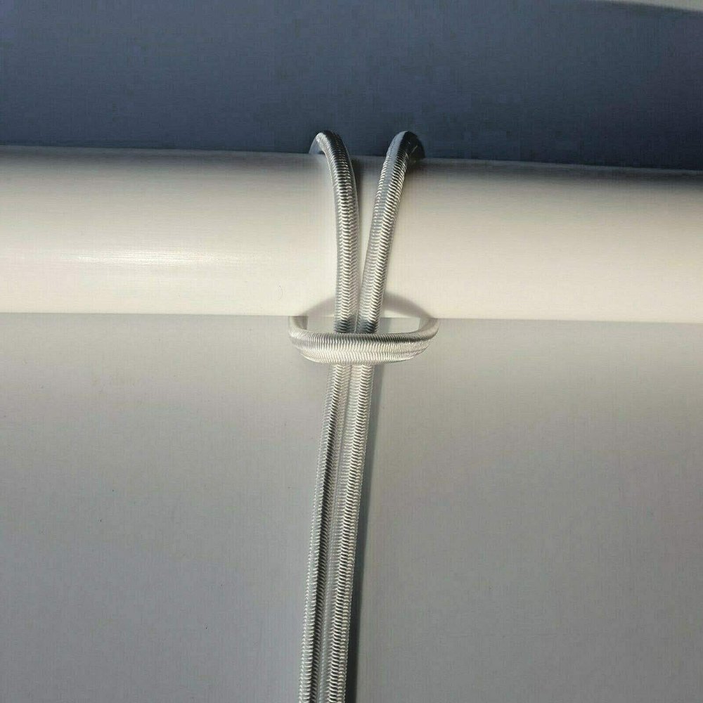 Rubber Bungee Cord, 5 mm, 100 m, White