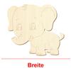 Wooden Baby Elephant V1 – Craft Decor, 34 cm Wide, Pack of 25 view 3