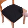 TFlower Dining Chair Seat Covers, Set of 6, Black view 1