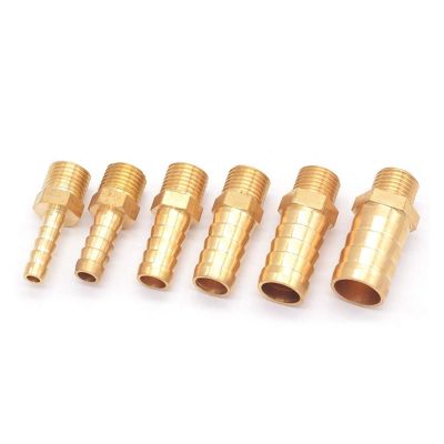 Pilang Zxxin Brass Hose Barb to Metric Male Thread Adapters, 5-Piece Set