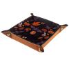 ZORE_FINE5 Foldable Leather Dice Rolling Storage Tray, Square, 14.5 cm, Bat/Pumpkin/Mushroom view 1
