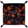 ZORE_FINE5 Foldable Leather Dice Rolling Storage Tray, Square, 14.5 cm, Bat/Pumpkin/Mushroom view 2