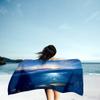 Surwin Microfiber Beach Towel with Shark Print, Quick-Dry, Sand-Resistant, Ocean, 70 x 150 cm view 3