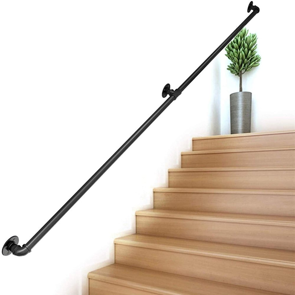 RTY-BY Indoor/Outdoor Stair Handrail Wall Bracket Kit, 1 m–6 m (Size: 80 cm)