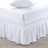 Elastic Ruffled Bed Skirt, Easy-Care, White, 150 x 200 + 38 cm view 1