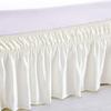 Elastic Ruffled Bed Skirt, Easy-Care, White, 150 x 200 + 38 cm view 4