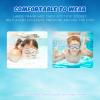 KAILIMENG Kids Swimming Goggles, Clear Wide View, Leakproof, Anti-Fog, UV Protection, with Nose Clips and Earplugs, Red/Blue view 3