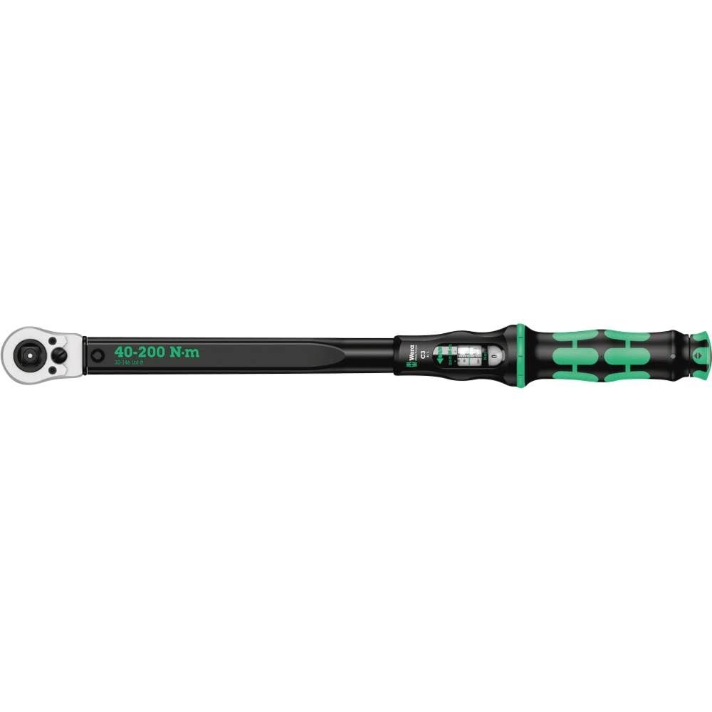 Wera 05075626001 Click-Torque C 3 Push R/L Adjustable Torque Wrench, 1/2", 40–200 Nm