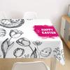 Morbuy Washable Easter Tablecloth, Waterproof Polyester, Rectangle, Egg Nest, 140 x 200 cm view 3