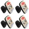 Cabinet Knobs for Kitchen Cabinets and Drawers, Two Dogs with Umbrella, 4-Pack view 2
