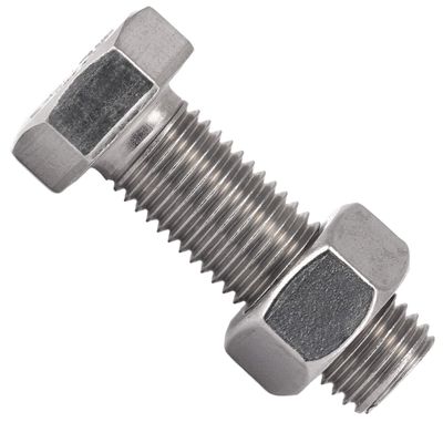 OPIOL QUALITY M10 x 80 Hex Screws with M10 Hex Nuts, Stainless Steel A2/V2A, DIN 933/934