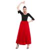Women’s Long Red Ruffle Skirt, Adult S–XXL view 2