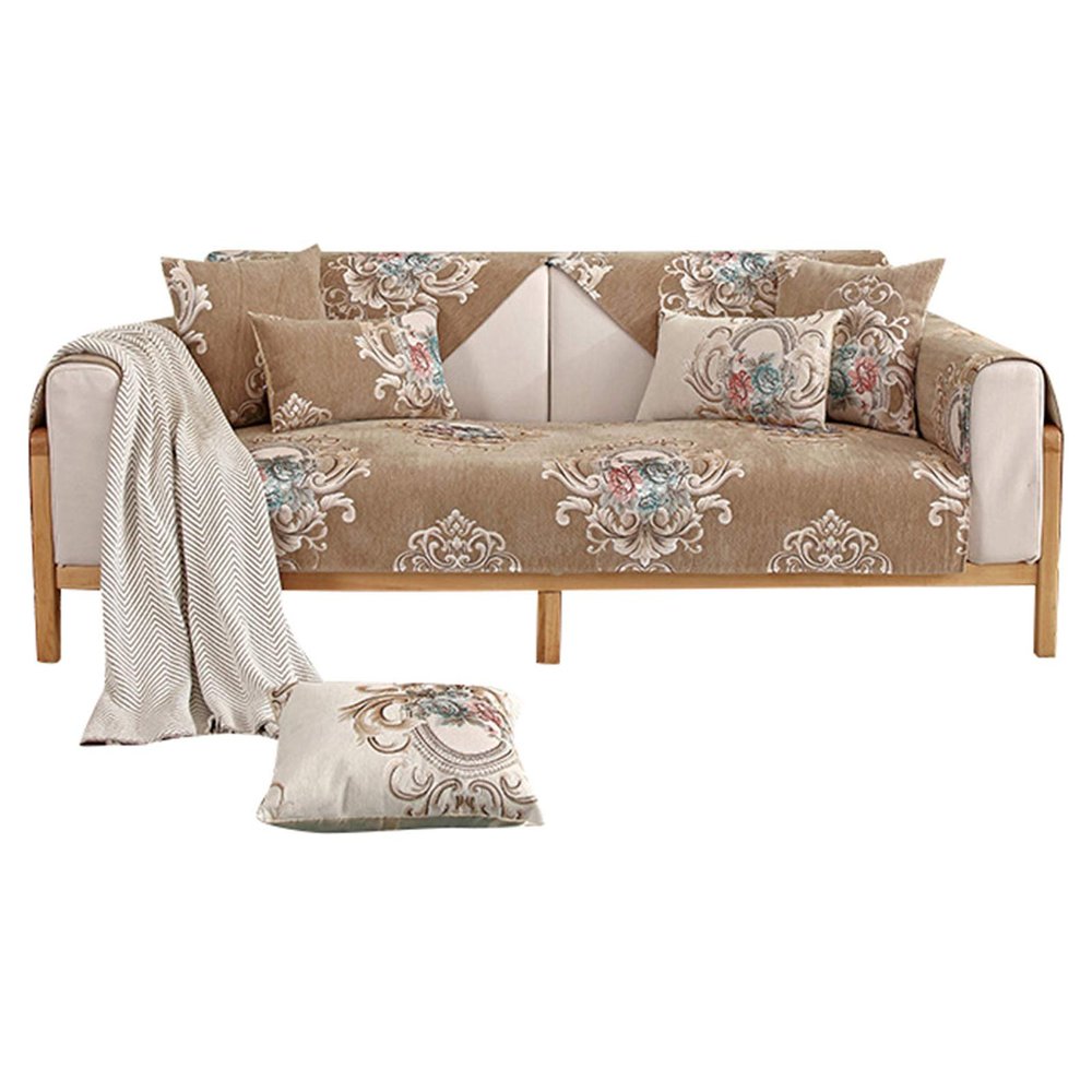 CENPENYA Jacquard Sofa Cover, Non-Slip Protective Cover, Coffee, 90 x 70 cm/35 x 27 in