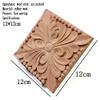 DUO ER Natural Wood Square Flower Appliqué, 12 cm view 2