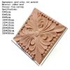 DUO ER Natural Wood Square Flower Appliqué, 12 cm view 3