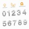 VOSAREA 10-Piece 3D Door Numbers 0–9, Self-Adhesive House Numbers, Silver view 2