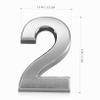 VOSAREA 10-Piece 3D Door Numbers 0–9, Self-Adhesive House Numbers, Silver view 3