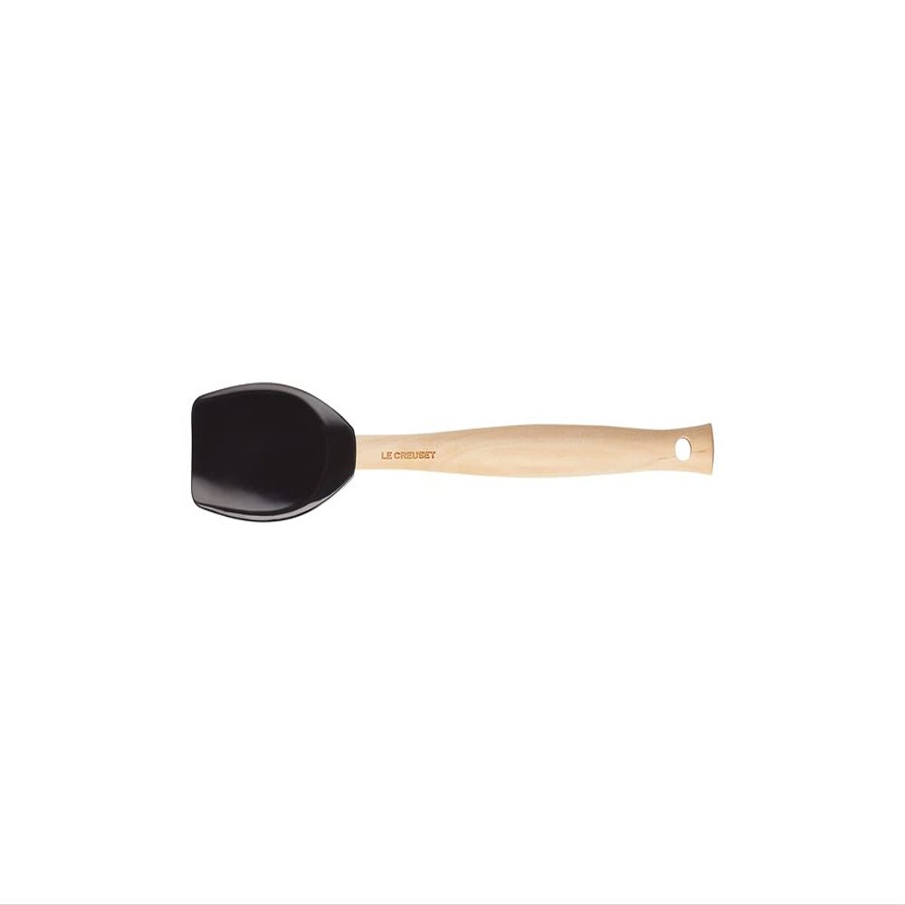 Le Creuset Craft Silicone Spoon/Spatula, Glossy Black, 42104291400000