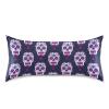 HaJie Mexican Floral Sugar Skull Satin Pillowcase, 100% Polyester, King Size 20 x 40 in, 1 Count view 1