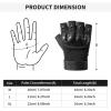HUNTVP Tactical Half-Finger Gloves, Black, XL view 2