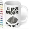 True Statements: I Hate People, Stones Are Okay Coffee Mug view 1