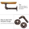 HOMGEN Industrial Pipe Shelf Brackets, 9 x 13 cm, with Screws and Plastic Plugs, 4-Pack view 4