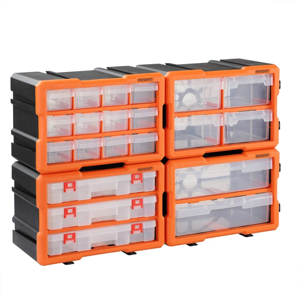 MONZANA Small Parts Organizer Set, Expandable, 72 Compartments