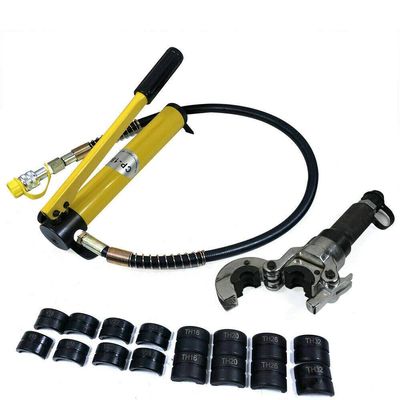 6T Hydraulic Press Tool for Copper Pipes, TH-Shaped 16–32 mm, V-Shaped 12–28 mm
