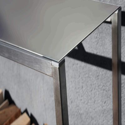 Stainless Steel Firewood Rack Bench, V2A, Rust-Resistant, Handmade in Germany