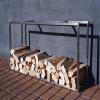 Stainless Steel Firewood Rack Bench, V2A, Rust-Resistant, Handmade in Germany view 2