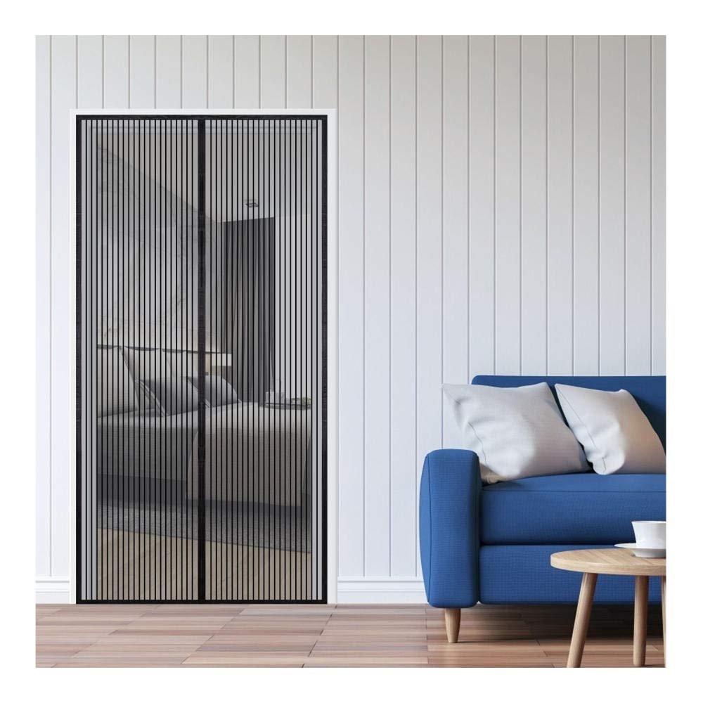 85 x 245 cm Magnetic Screen Door, Insect Protection for Balcony, Basement and Patio Doors, Easy Adhesive Installation Without Drilling
