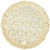 EUROSTYLE Alphiere Table Runner Set, Cut-Out Lace Macramé Polyester, Round, Light Beige view 1