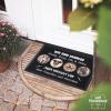 PfotenSchild Customizable Doormat – “We’re Harmless, But Beware of...” with Photos and Names for Four Pets, Plus Custom Text – 90 x 60 cm view 3