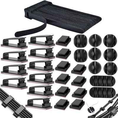 MiuCo Desk Cable Management Kit, 100 Pieces