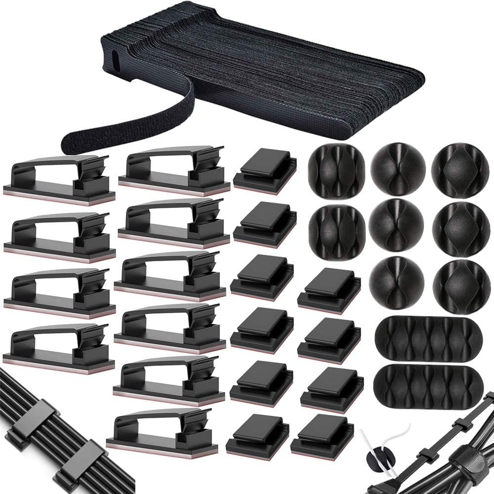 MiuCo Desk Cable Management Kit, 100 Pieces